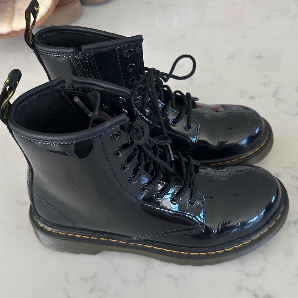 Kids size 3 patent leather Dr Martens boots